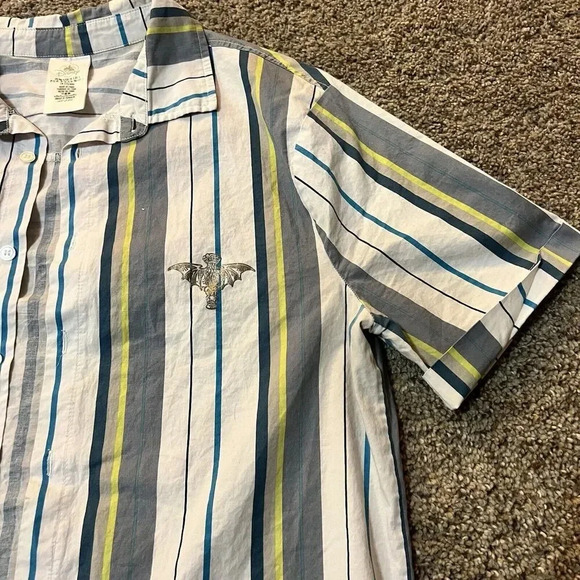 Disney Collection Shirt Men’s Small Button Up Short Sleeve Haunted Mansion - Picture 5 of 7